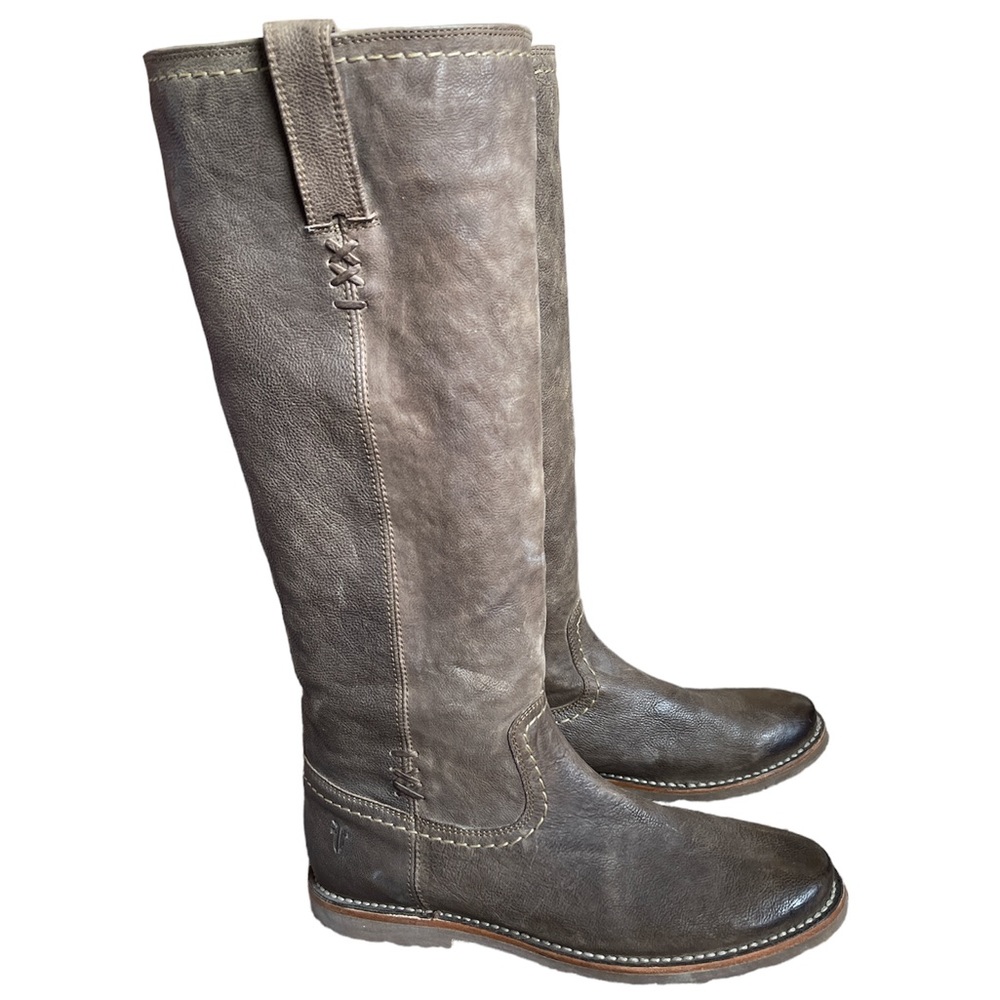 Frye Paige Tall Riding Boots In Brown Taupe Size 8.5
